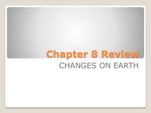 Chapter 8 Review CHANGES ON EARTH