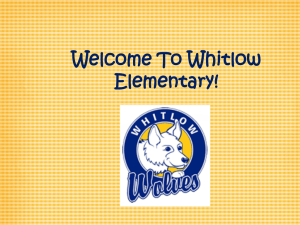 Welcome To Whitlow Elementary!