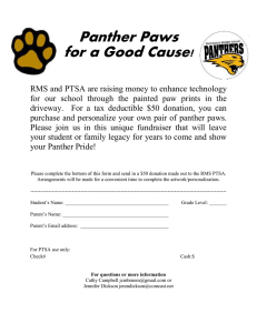 Panther Paws for a Good Cause!