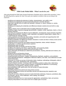 Fifth Grade Media Skills – What I can do for...