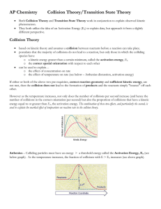 AP Chemistry Collision Theory/Transition State Theory