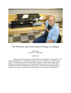 The Efficiency and Conservation of Energy in a Railgun