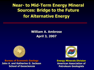 Near- to Mid-Term Energy Mineral Sources: Bridge to the Future