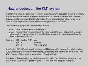 Natural deduction: the KM* system