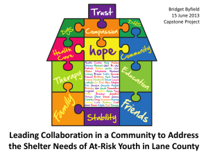 Leading Collaboration in a Community to Address Bridget Byfield 15 June 2013