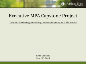 Executive MPA Capstone Project