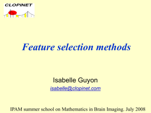 Feature selection methods Isabelle Guyon