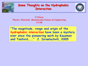 Some Thoughts on the Hydrophobic Interaction have been a mystery