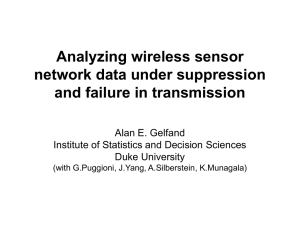 Analyzing wireless sensor network data under suppression and failure in transmission