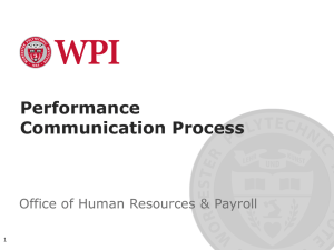 Performance Communication Process Office of Human Resources &amp; Payroll 1