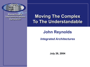 Moving The Complex To The Understandable John Reynolds Integrated Architectures