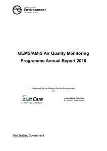 GEMS/AMIS Air Quality Monitoring Programme Annual Report 2010 by