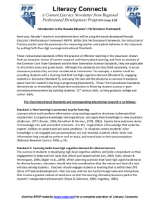 Literacy Connects  A Content Literacy Newsletter from Regional Professional Development Program-
