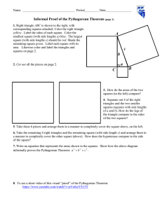 Informal Proof of the Pythagorean Theorem