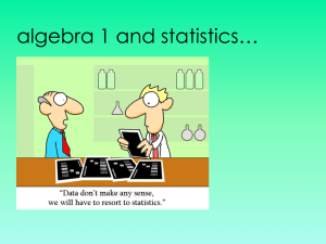 algebra 1 and statistics…