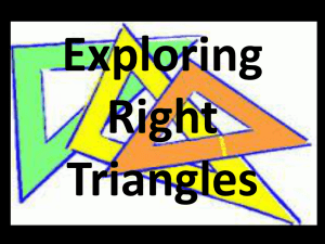 Exploring Right Triangles