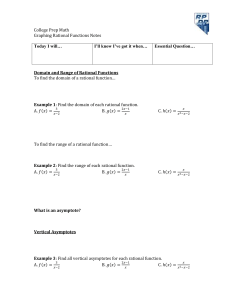 College Prep Math  Graphing Rational Functions Notes
