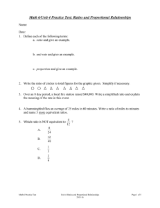 Math 6/Unit 4 Practice Test: Ratios and Proportional Relationships