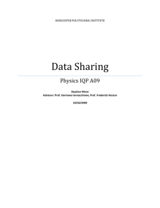 Data Sharing Physics IQP A09  WORCESTER POLYTECHNIC INSTITUTE