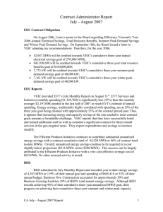 Contract Administrator Report July - August 2007