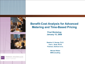 Benefit-Cost Analysis for Advanced Metering and Time-Based Pricing Final Workshop January 15, 2008