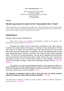 Slave Trade Reparations  (SteR) School of Oriental and African Studies