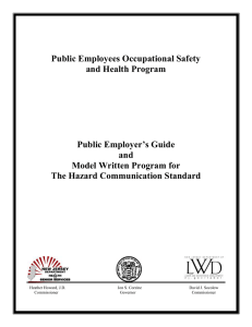 Public Employees Occupational Safety and Health Program Public Employer’s Guide