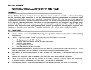 TESTING AND EVALUATING BNF IN THE FIELD MODULE NUMBER 7 SUMMARY