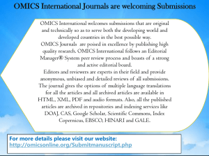OMICS International Journals are welcoming Submissions