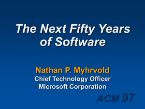 97 The Next Fifty Years of Software ACM