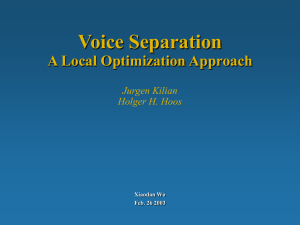 Voice Separation A Local Optimization Approach Jurgen Kilian Holger H. Hoos