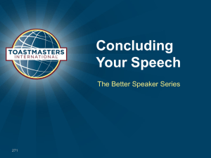 Concluding Your Speech The Better Speaker Series 271