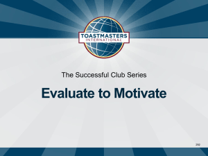 Evaluate to Motivate The Successful Club Series 292