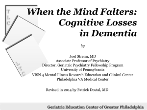 When the Mind Falters: Cognitive Losses in Dementia T