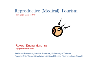 Reproductive (Medical) Tourism Raywat Deonandan,