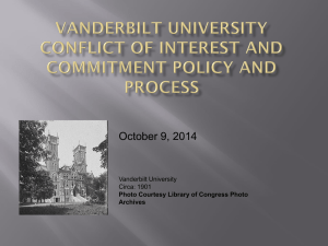 October 9, 2014 Vanderbilt University Circa: 1901 Photo Courtesy Library of Congress Photo