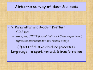 Airborne survey of dust &amp; clouds