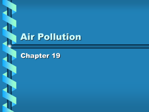 Air Pollution Chapter 19