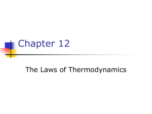Chapter 12 The Laws of Thermodynamics