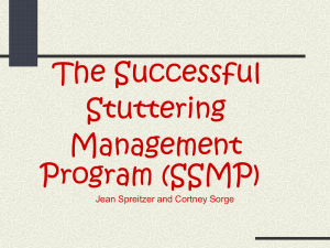 The Successful Stuttering Management Program (SSMP)