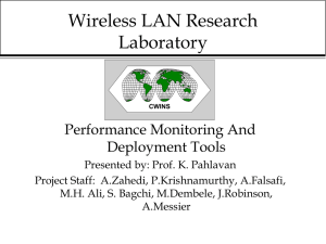 Wireless LAN Research Laboratory Performance Monitoring And Deployment Tools