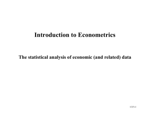 Introduction to Econometrics The statistical analysis of economic (and related) data 1/2/3-1