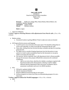 Board of General Studies Committee April 2, 2015 Minutes