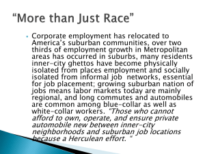 Corporate employment has relocated to America’s suburban communities, over two