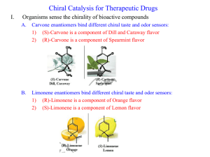 Chiral Catalysis for Therapeutic Drugs I.