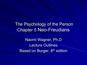 Neo-Freudians The Psychology of the Person Chapter 5 Naomi Wagner, Ph.D