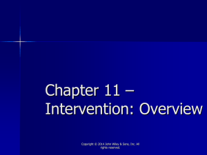 Chapter 11 – Intervention: Overview rights reserved.