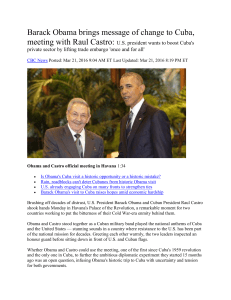 Barack Obama brings message of change to Cuba,