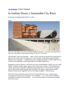 In Arabian Desert, a Sustainable City Rises Art &amp; Design