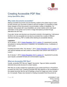 Creating Accessible PDF files Why make documents accessible?